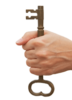 Person holding a key